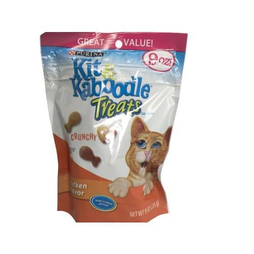 Kit & Kaboodle Crunchy Chicken Treats For Cats (9 oz)