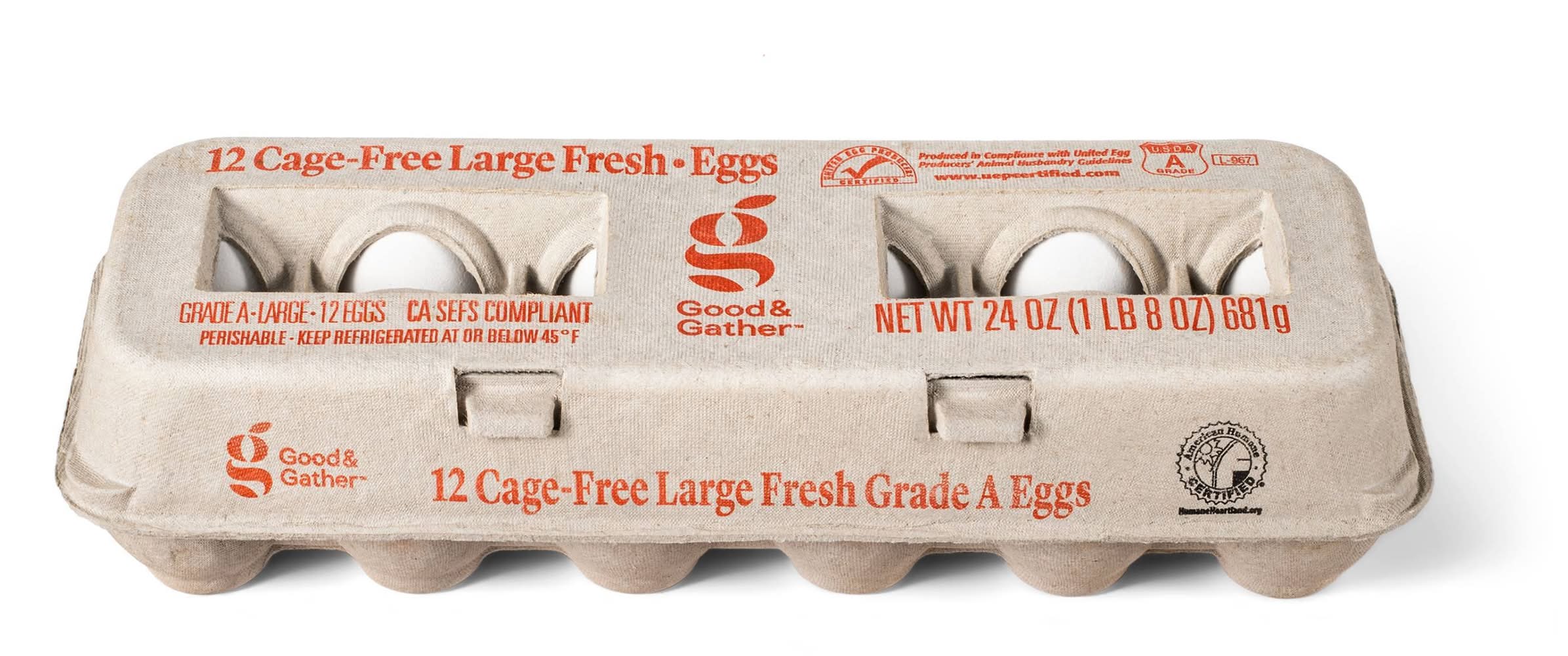 Good & Gather Cage Free Fresh Eggs, L (24 oz, 12 ct)