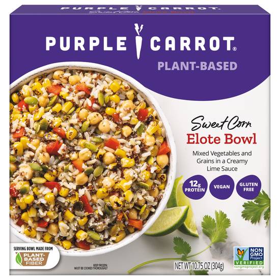 Purple Carrot Vegan Plant-Based Sweet Corn Elote Frozen Meal Bowl