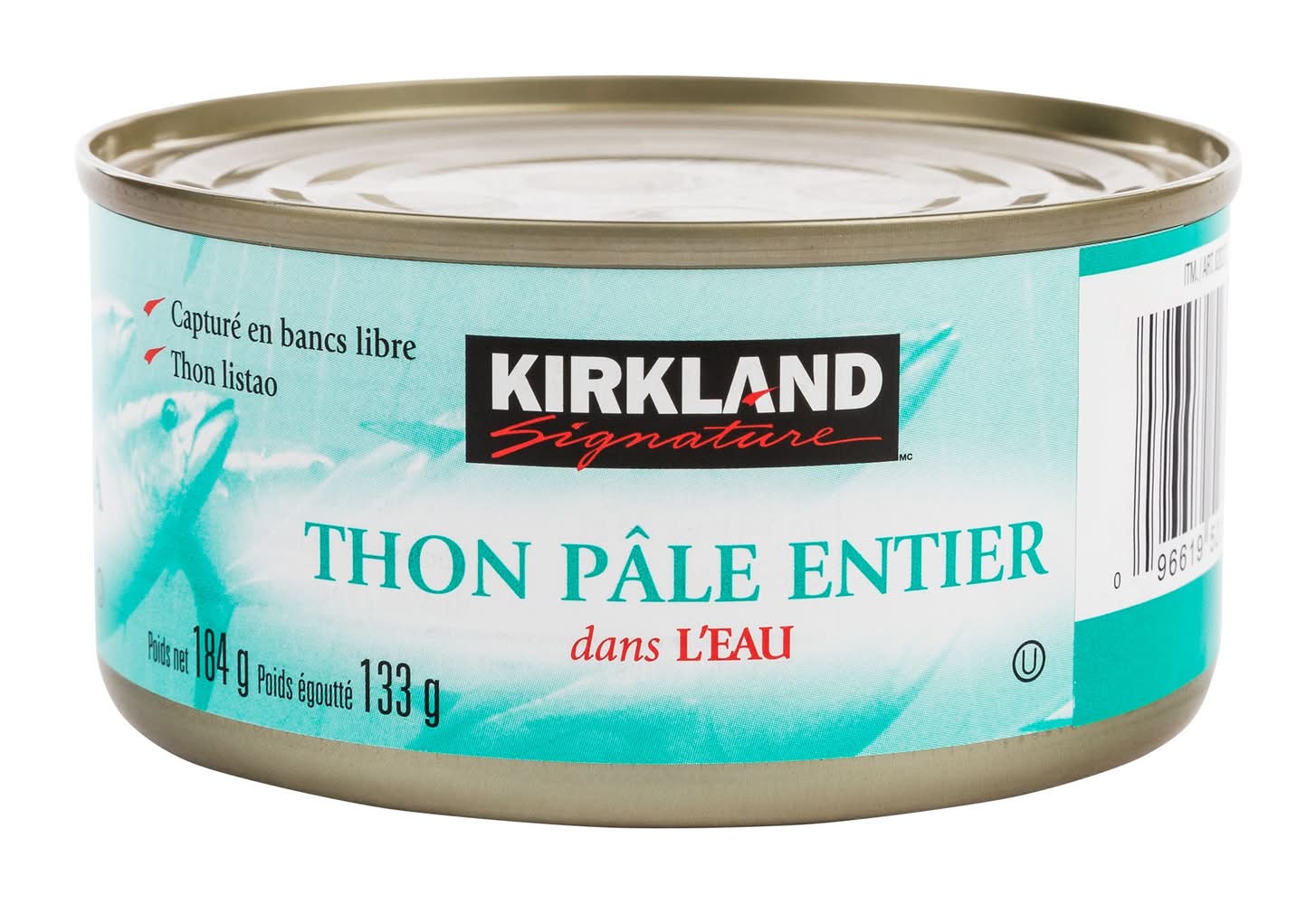 Kirkland Signature Thon Entier Dans L’Eau, 8 × 184 G / Kirkland Signature Solid Light Tuna in Water (8 x 184 g)
