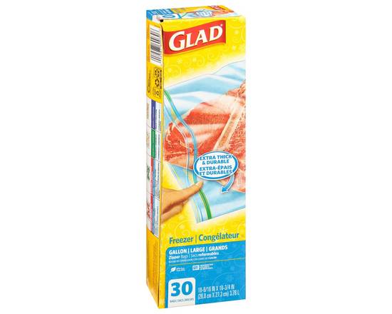Glad · Freezer Gallon Zipper Bags (30 bags)