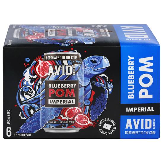 Avid Cider Co Imperial Pom Hard Cider (355 ml) (blueberry)