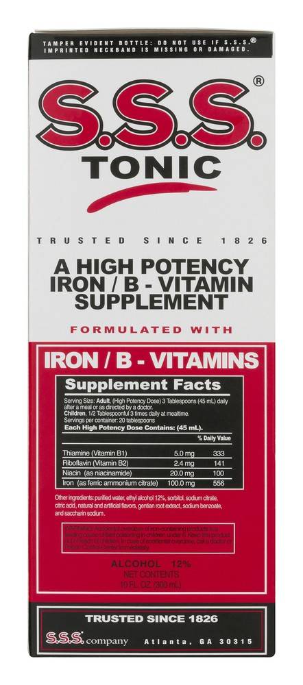 S.s.s. Tonic High Potency Iron/B-Vitamin Supplement (10 fl oz)
