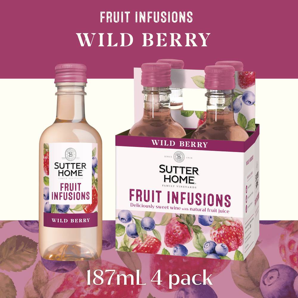 Sutter Home Fruit Infusions Wild Berry White Wine (187 ml)