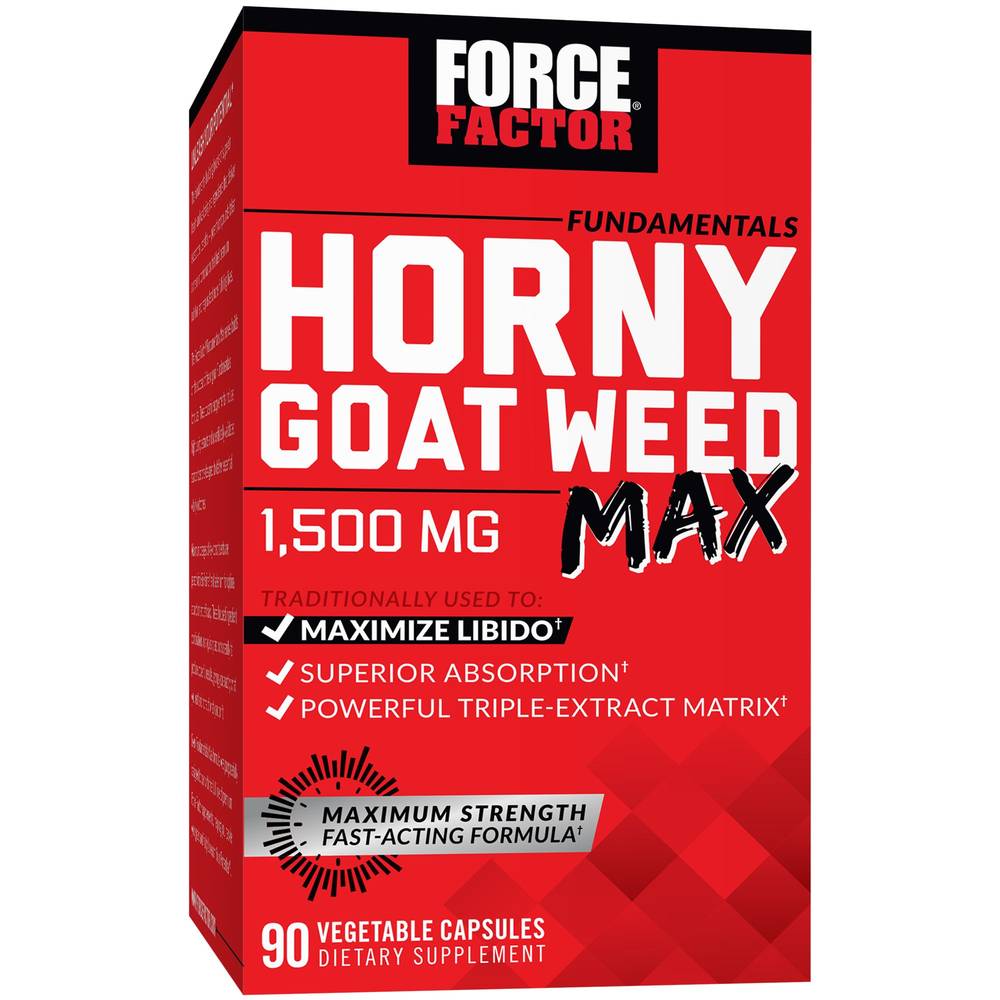 Force Factor Horny Goat Weed Max 1500 mg Vegetarian Capsules