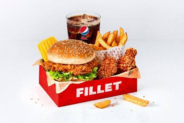 Fillet Box Meal with 2 Hot Wings