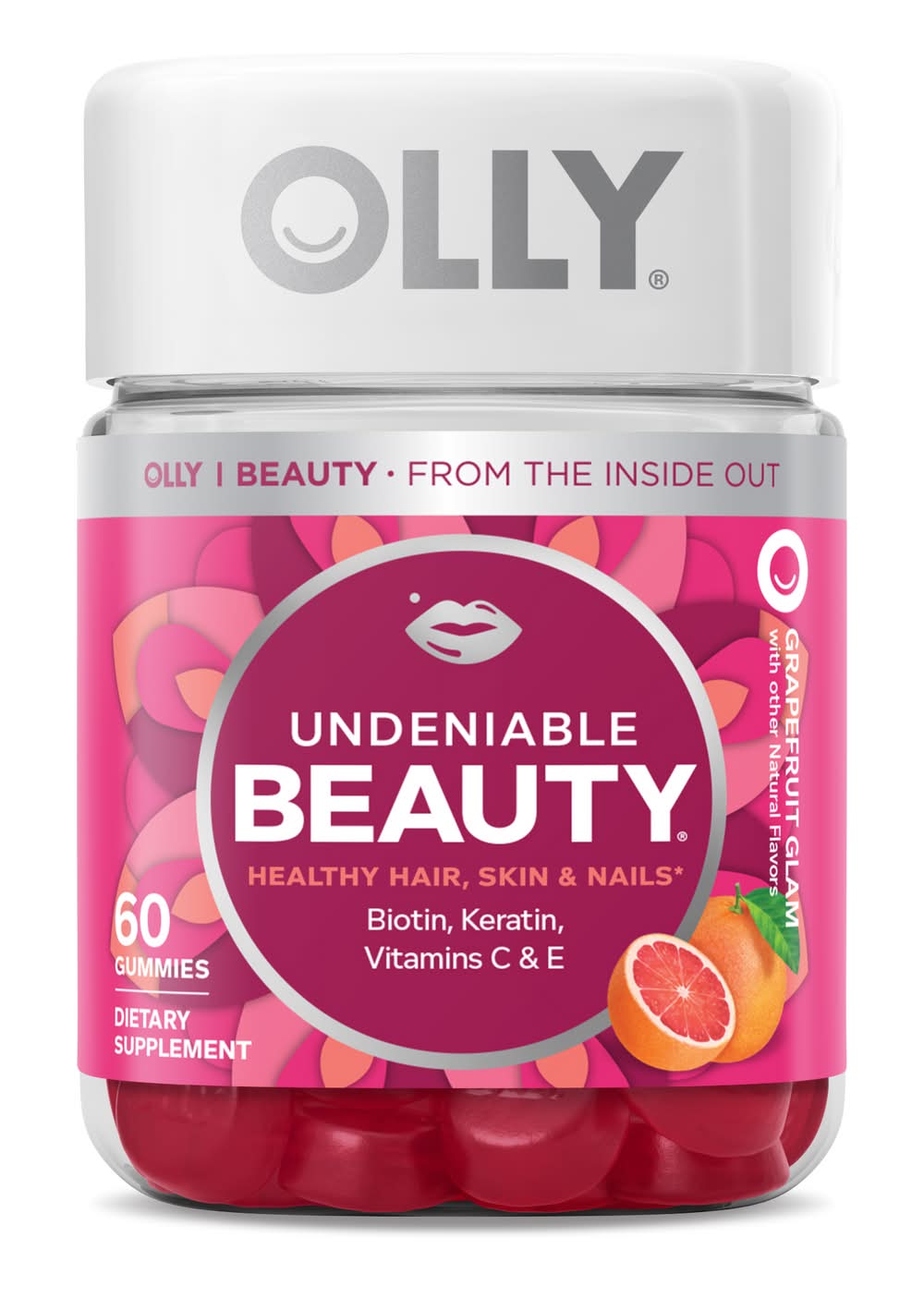 Olly Undeniable Beauty Grapefruit Glam Gummies (8 oz)