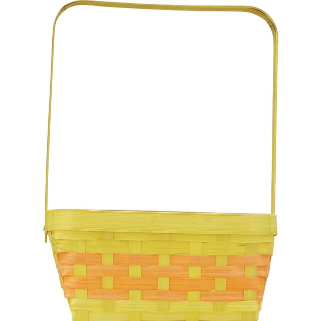 Cottondale Square Bamboo Easter Basket, Yellow & Orange