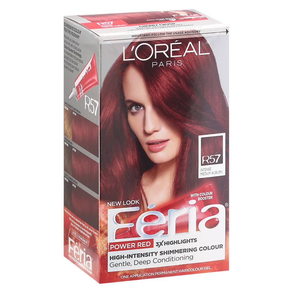 L'Oréal R57 Intense Medium Auburn Feria Permanent Hair Color