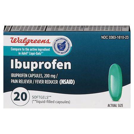 Walgreens Ibuprofen 200 mg Softgels (20 ct)