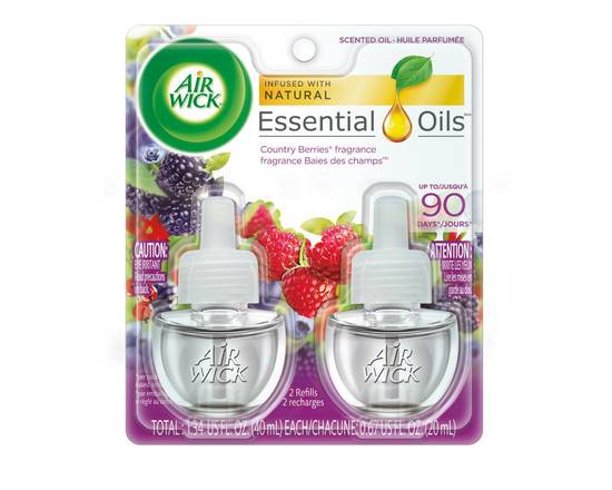 Air Wick · Recharge d'huile parfumée Baies de pays (2 x20 ml) - Scented oil refills country berries (2 units x 20 mL)