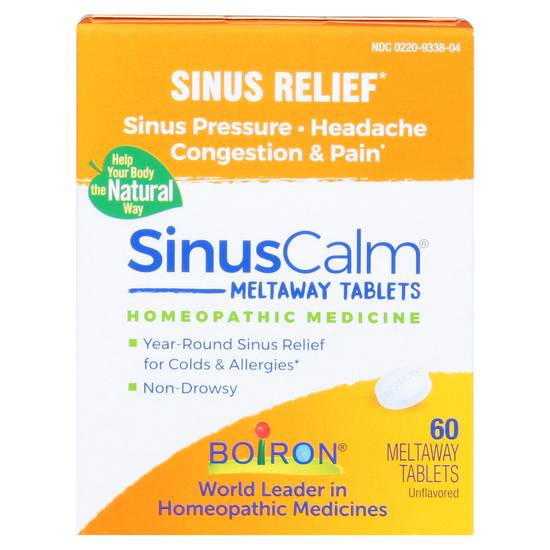 Boiron Sinuscalm Sinus Relief Congestion & Pain Non-Drowsy (60 ct)