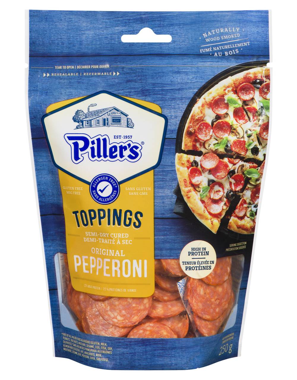 Piller's Original Pepperoni Toppings (250 g)