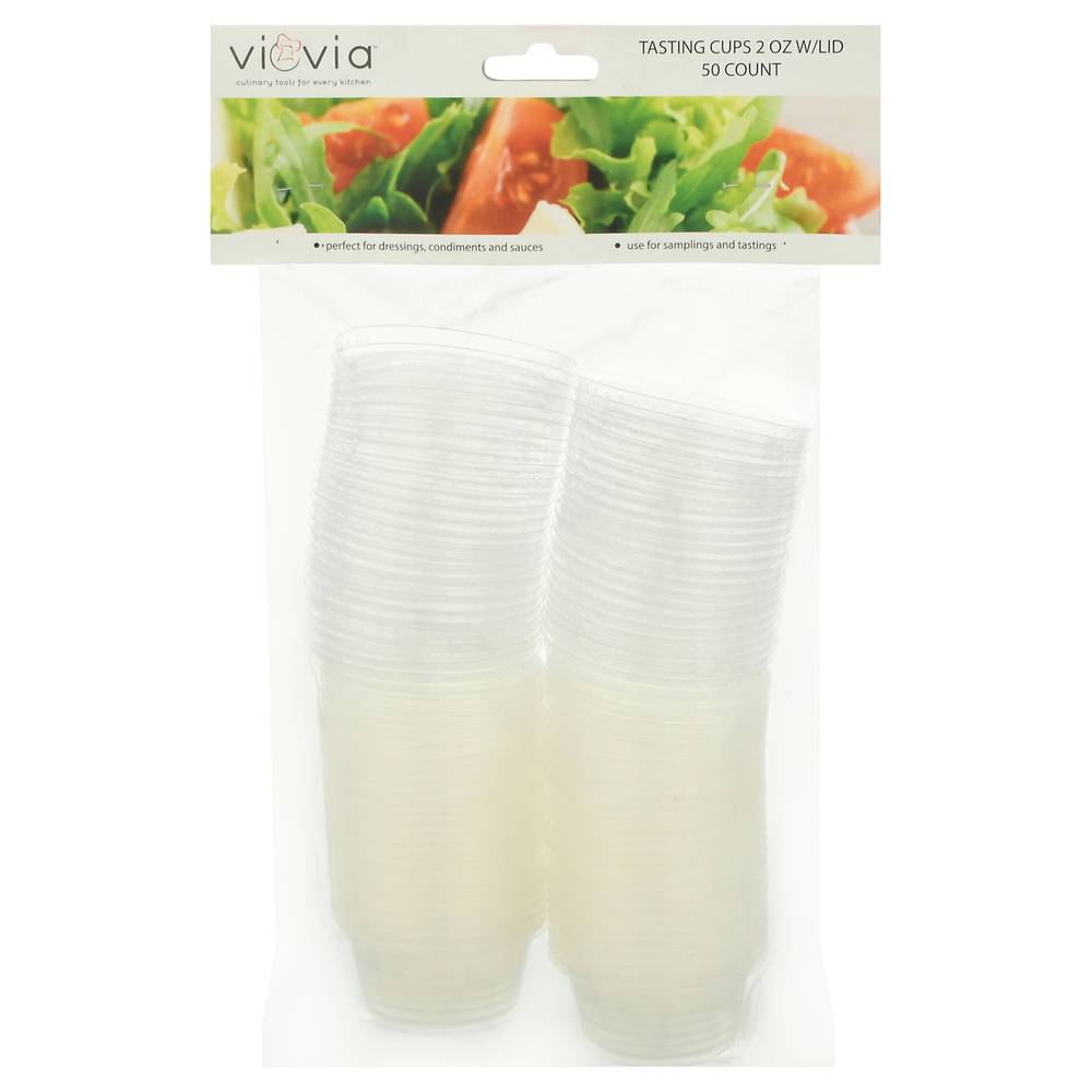 Viovia Tasting Cups With Lids (50 ct)