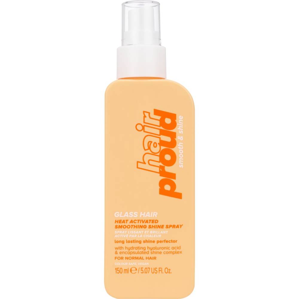 Hair Proud Glass Hair Heat Activated Smoothing Shine Spray, 5.07 OZ