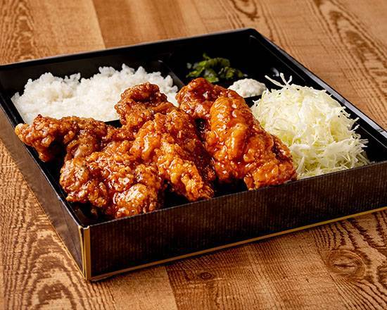 焼肉風げんこつ唐揚げ弁当 6個 BBQ-Style Fried Chicken Bento Box (6 Pieces)