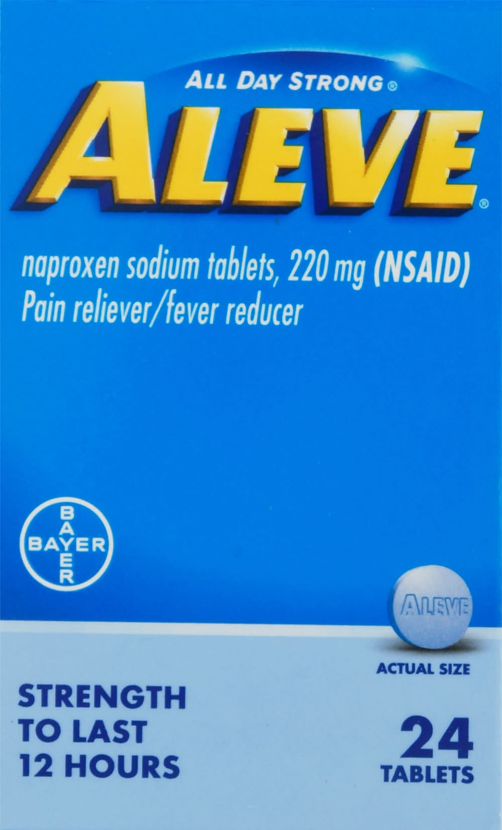 Aleve All Day Strong Naproxen Sodium Tablets 220 mg (24 ct)