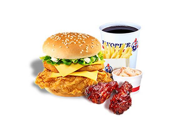 Double Ringer Fillet of Fire Burger Plus Meal
