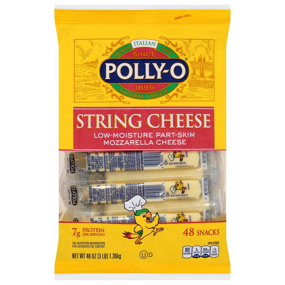 Polly-O Mozzarella String Cheese (48 oz, 48 ct)