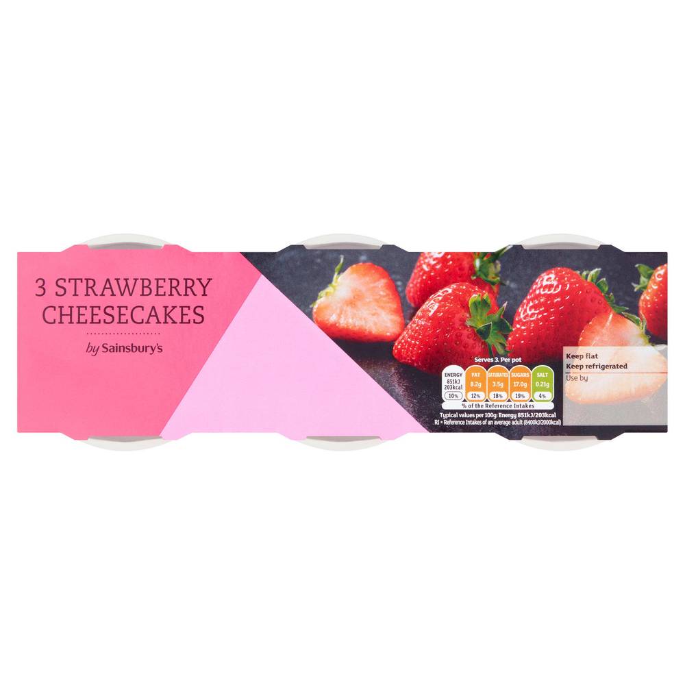 Sainsbury's Strawberry Cheesecake 3x100g