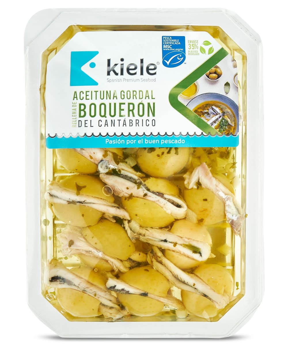 Aceituna Gordal Rellena De Boquerón Del Cantábrico Msc Kiele Bandeja 150 G