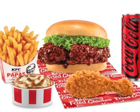 MegaCombo Ke-Tiras Burger + Pieza