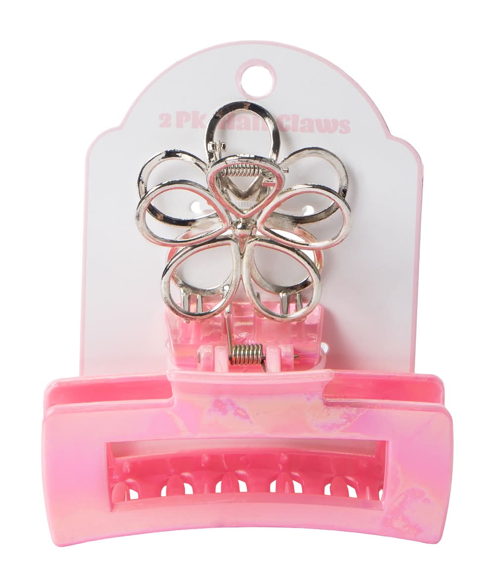 Hair Claw 2-Pack Pink