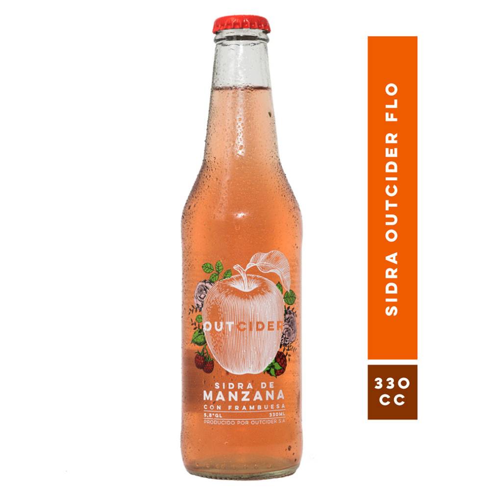 Outcider sidra de manzana con frambuesa gluten free (330 ml)