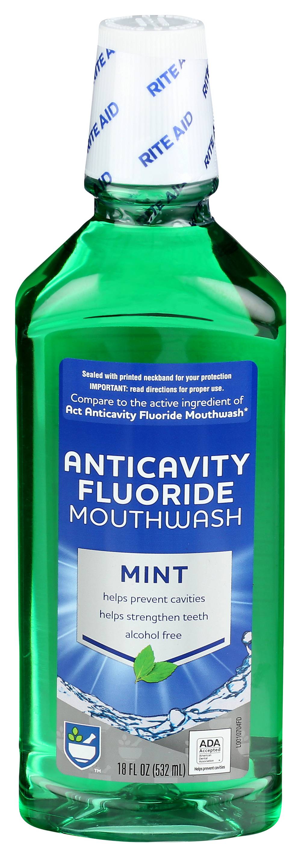 Rite Aid Anticavity Fluoride Mouthwash, Mint (18 fl oz)