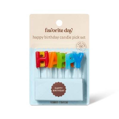 Favorite Day Happy Birthday Candle Pick Set, 2.75 in (13 ct)