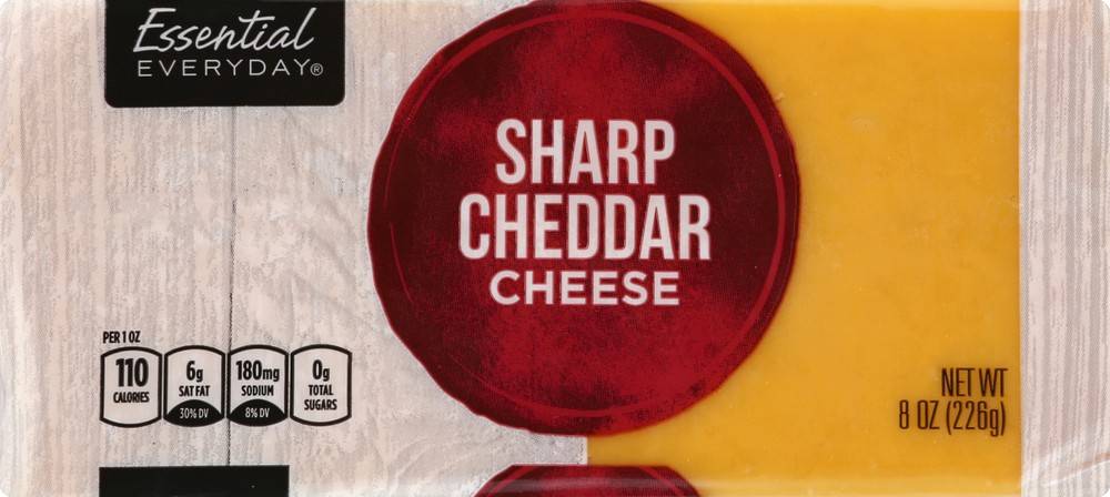 Essential Everyday Sharp Cheddar Cheese (8 oz)