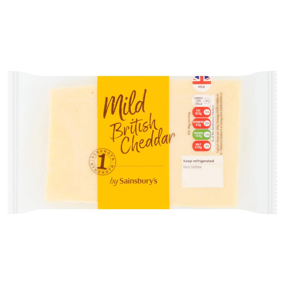 Sainsbury's British Mild Cheddar Cheese 400g