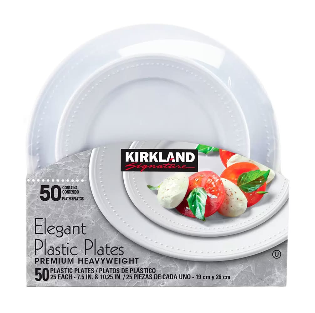 Kirkland Signature · Plato de plástico elegante premium (50 un) (50 un)