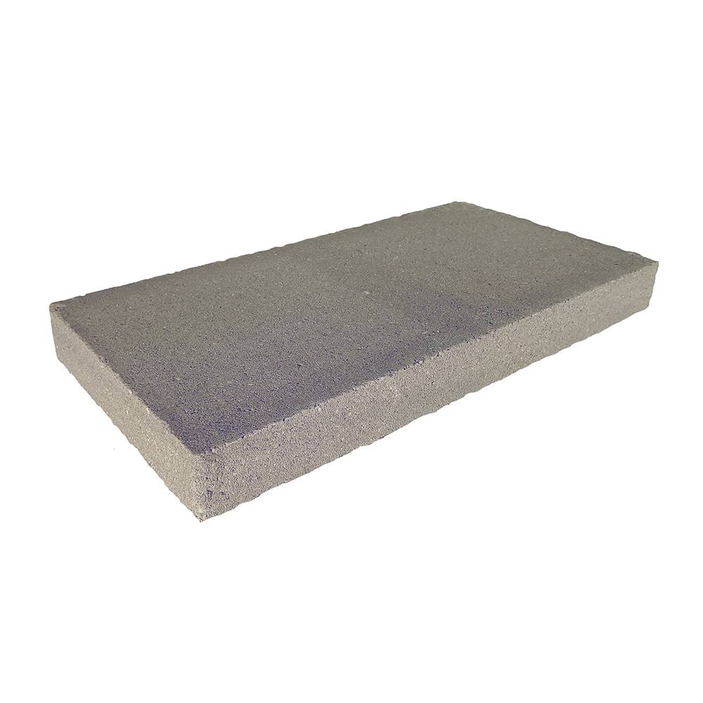 16-in L x 8-in W x 2-in H Rectangle Gray Concrete Patio Stone | LS0010