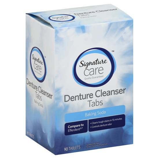 Signature Care Baking Soda Denture Cleanser Tablets (90 ct)
