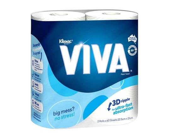 Kleenex Viva White Paper Towel 2pk