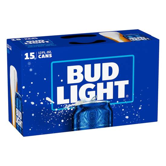 Bud Light Lager Beer (15 ct, 12 fl oz)