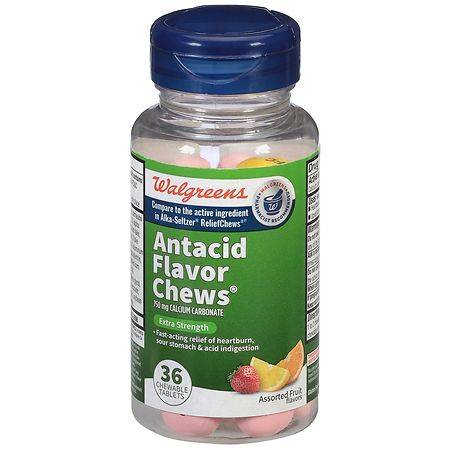 Walgreens Extra Strength Antacid Flavor Chews Assorted Fruit