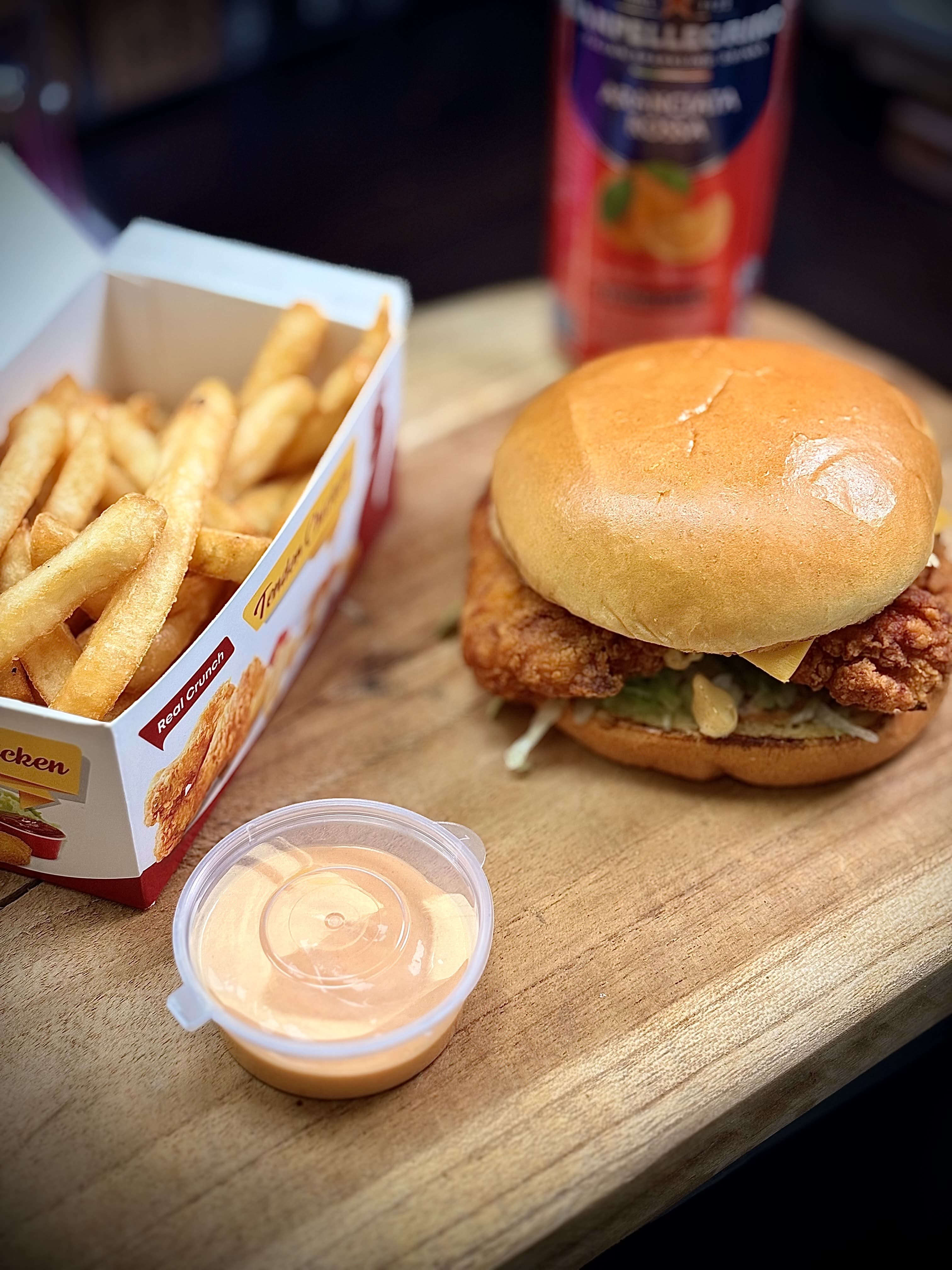 Menu fried chicken burger