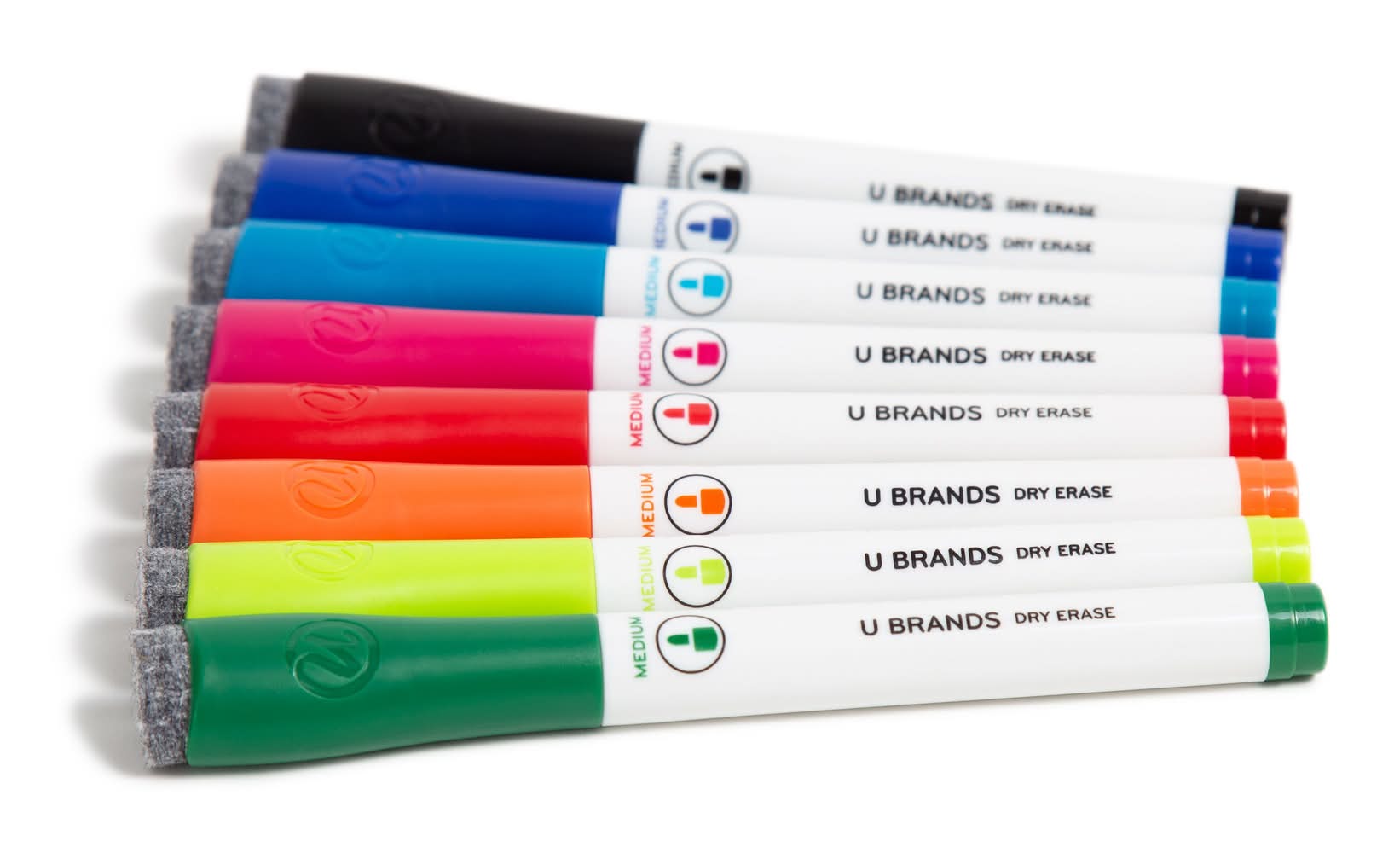 Les Produits U Low Odor Magnetic Markers With Erasers, Assorted (8 ct)