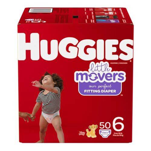 Huggies Little Movers Baby Diapers, 6 (50 ct)