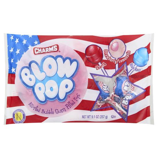 Charms Blow Pop Cherry/Strawberry/Lemonade/Blue Razz Lollipop