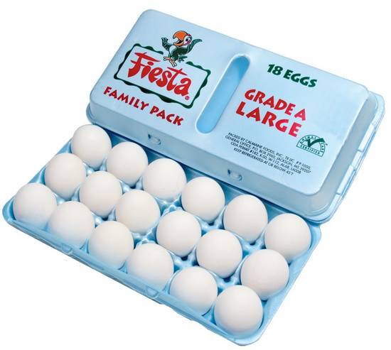 Fiesta Large Eggs Grade a Family pack (18 ct)