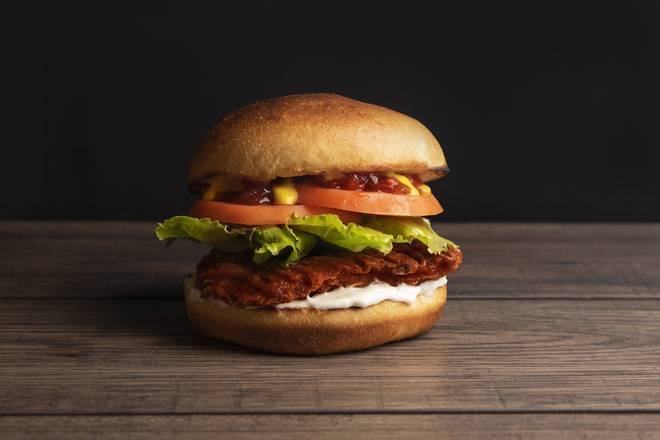 Buffalo Chicken Burger and Fries