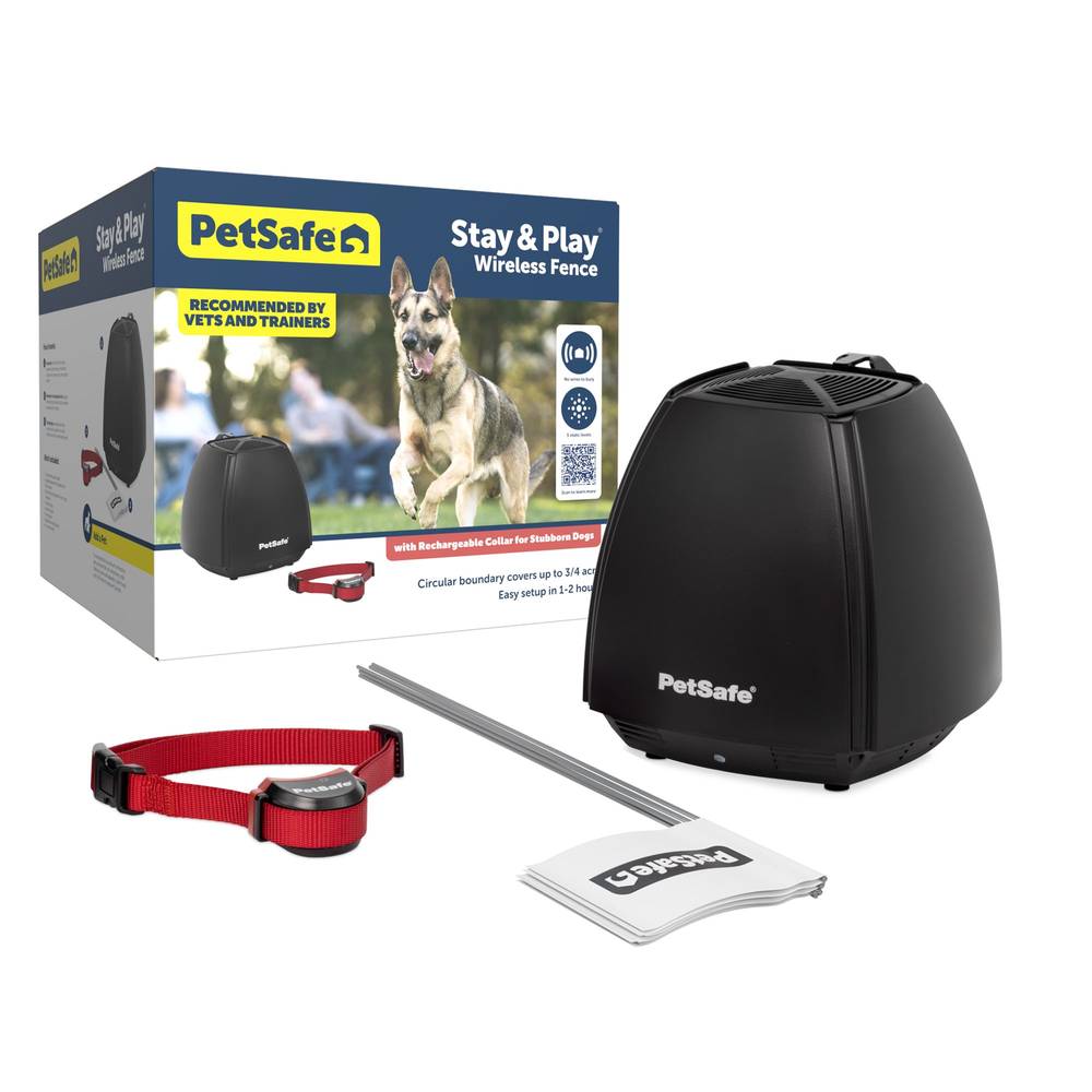 PetSafe® Stay & Play® Wireless Fence for Stubborn Dogs for Hard-to-Train or Hearing-Impaired Pets (Color: Assorted, Size: One Size)