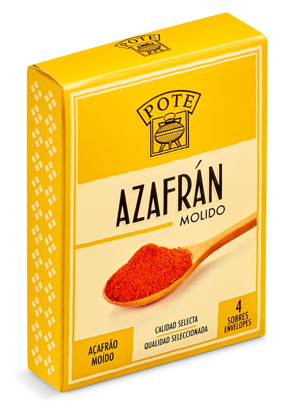 Azafrán Molido Pote Caja 4 Sobres 100 Mg