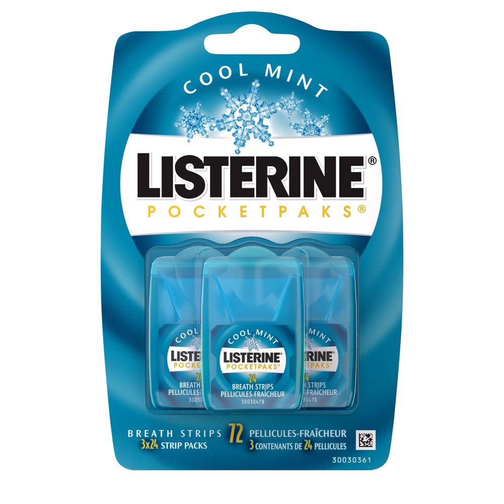 Listerine Pocketpaks Breath Strips, Cool Mint (72 ea)