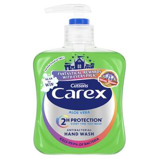 Carex Aloe Vera Antibacterial Hand Wash Gentle & Effective Liquid Hand Soap 250Ml