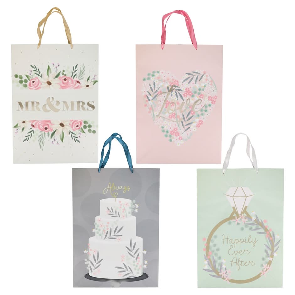Assorted Designs Vertical Bridal Gift Bag, XL