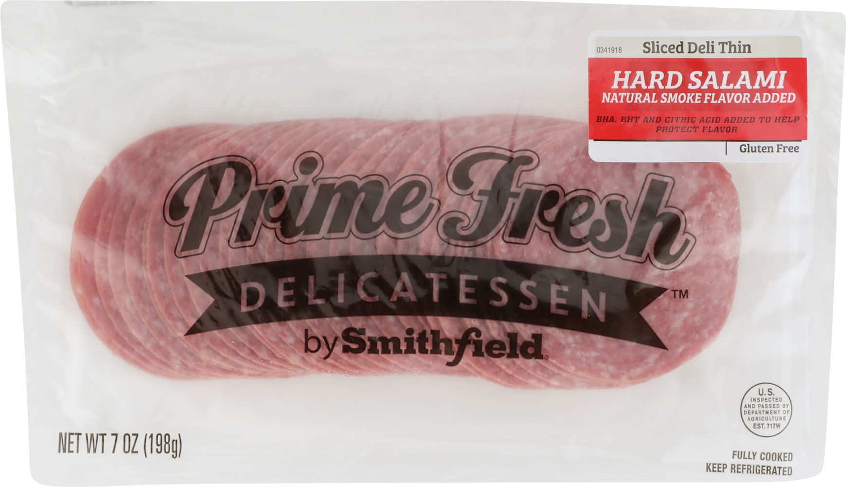 Smithfield Prime Fresh Delicatessen Sliced Deli Thin Hard Salami (7 oz)